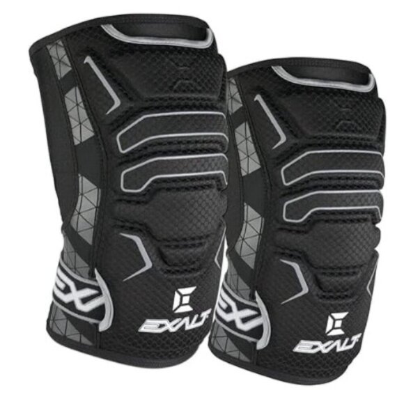 Exalt Paintball FreeFlex Knee Pads – Black – Small - Picture 1 of 7